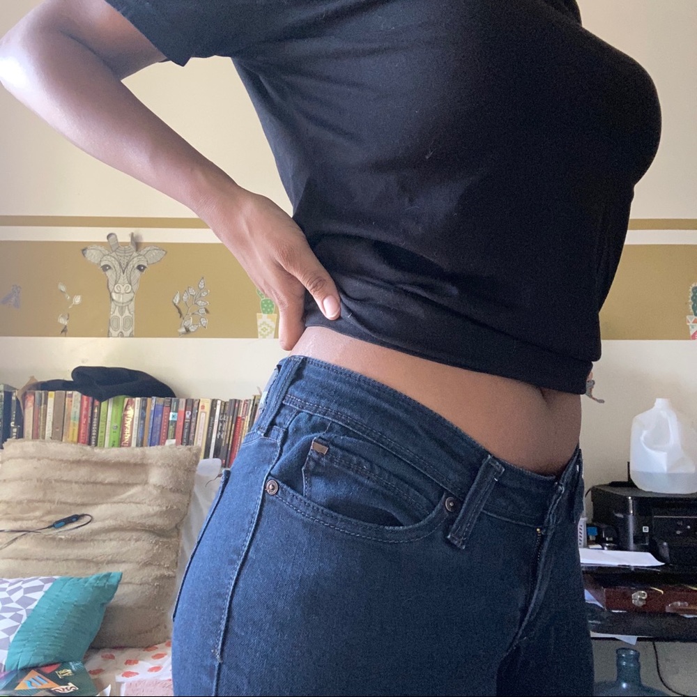 Deep blue low rise jeans !!